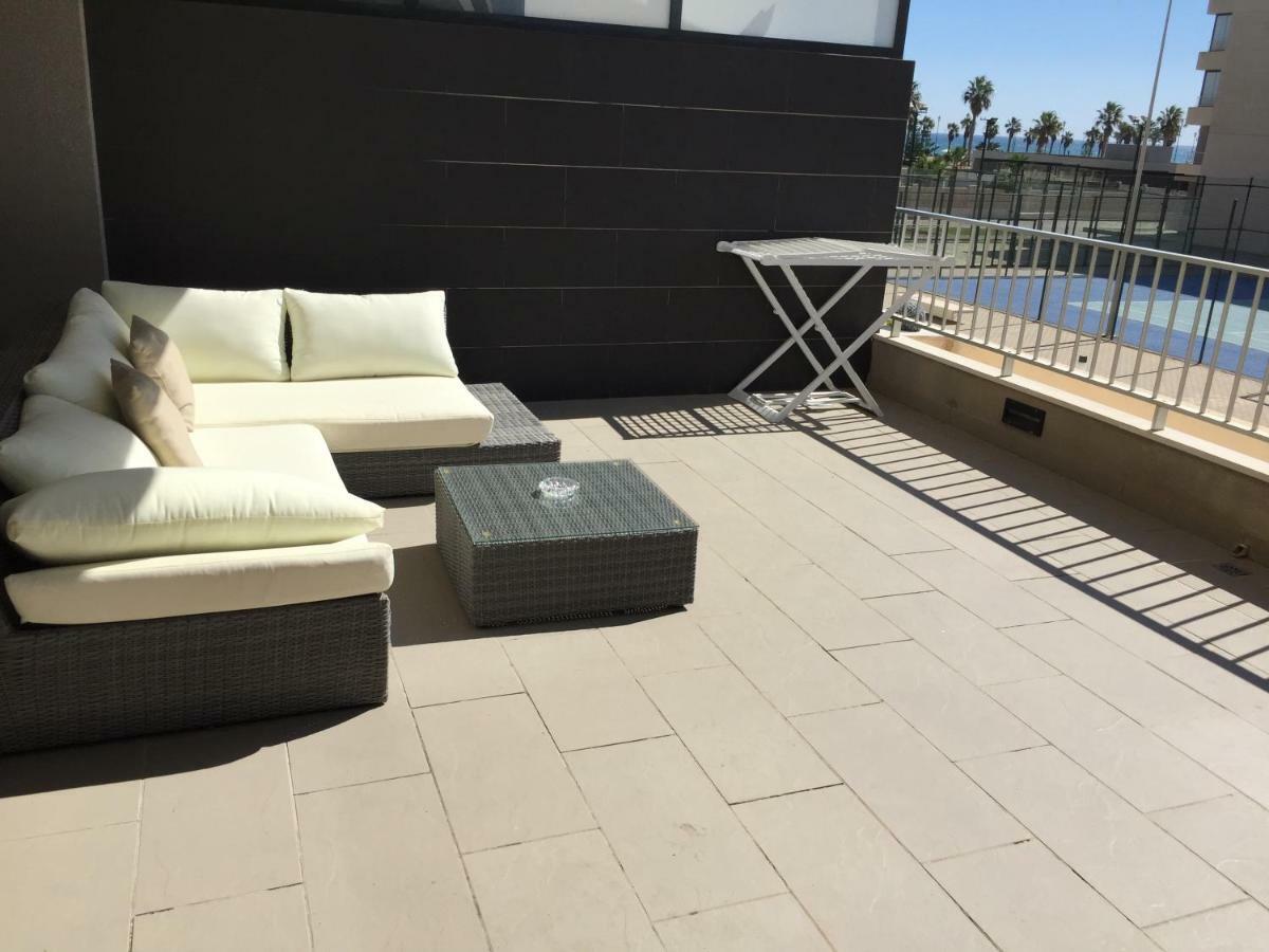 Apartamento Lujo, Primera Linea Playa, Garaje, Wifi, Piscina Climatizada Roquetas de Mar Exterior photo