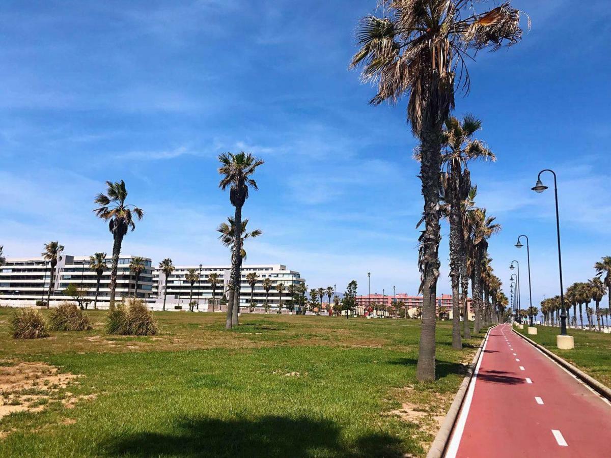 Apartamento Lujo, Primera Linea Playa, Garaje, Wifi, Piscina Climatizada Roquetas de Mar Exterior photo